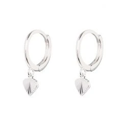 Oliver Bonas Silver Tone Grazia Machine Engraved Heart Charm Drop Hoop Earrings -Oliver Bonas Shop unnamed file 906
