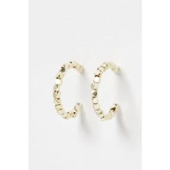 Oliver Bonas Gold Tone Hali Nugget Bead Hoop Earrings -Oliver Bonas Shop unnamed file 919