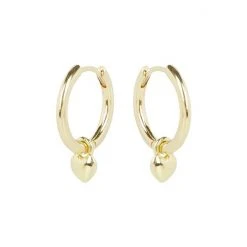 Oliver Bonas Gold Plated Brass Heart Charm Huggie Earrings -Oliver Bonas Shop unnamed file 944