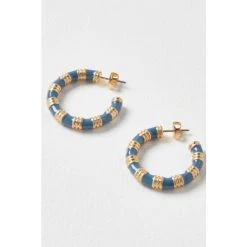 Oliver Bonas Natural Lana Blue Textured Hoop Earrings -Oliver Bonas Shop unnamed file 952