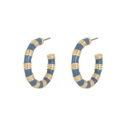 Oliver Bonas Natural Lana Blue Textured Hoop Earrings -Oliver Bonas Shop unnamed file 957
