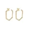 Oliver Bonas Hexagon Mini Gold Plated Hoop Brass Earrings -Oliver Bonas Shop unnamed file 958