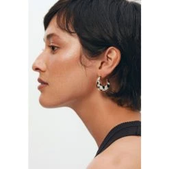 Oliver Bonas Natural Bonnie Moon Shape Marble Resin Inlay Hoop Earrings -Oliver Bonas Shop unnamed file 96