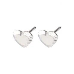 Oliver Bonas Silver Coloured Luminita Mother Of Pearl Inlay Heart Stud Earrings -Oliver Bonas Shop unnamed file 964