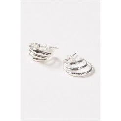 Oliver Bonas Silver Coloured Dory Textured Triple Circle Hoop Earrings -Oliver Bonas Shop unnamed file 976