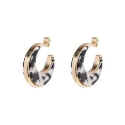 Oliver Bonas Natural Bonnie Moon Shape Marble Resin Inlay Hoop Earrings -Oliver Bonas Shop unnamed file 98