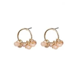 Oliver Bonas Pink Tehila Bead Cluster Ring Top Stud Earrings